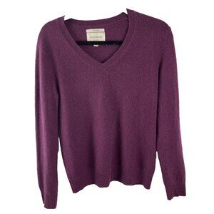 Hudson North Purple V-Neck Cashmere Sweater Women’s size S